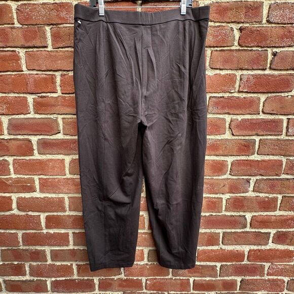 Eileen Fisher $218 Womens washable Flex Ponte Lantern Pants brown XL NEW - Picture 3 of 13